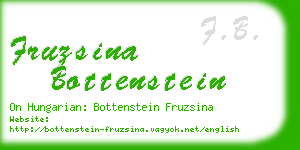 fruzsina bottenstein business card